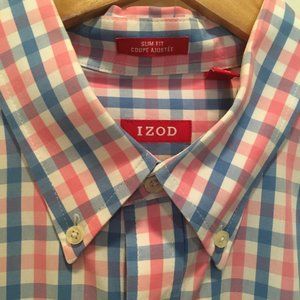 Men' IZOD XL, Slim Fit Casual Dress/Sport Shirt